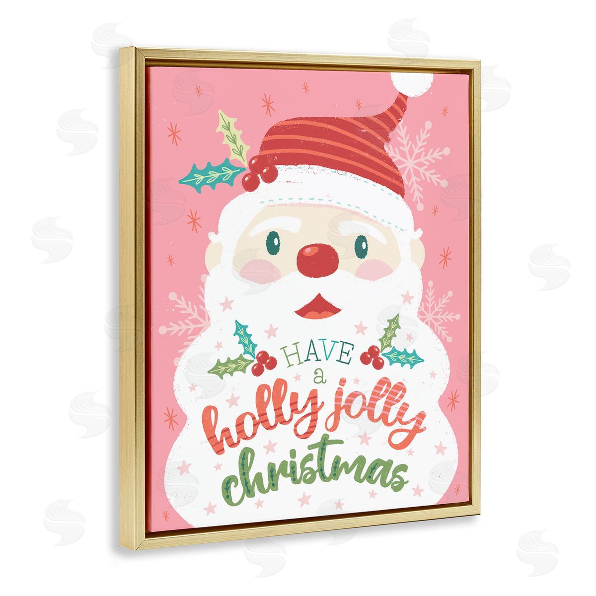 Brandi Powell | Holly Jolly Santa on Pink