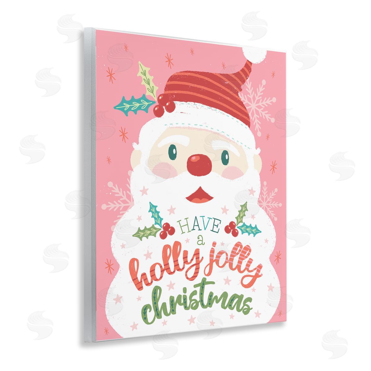 Brandi Powell | Holly Jolly Santa on Pink