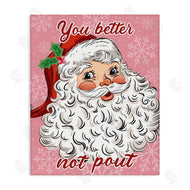 Arrolynn Weiderhold | Vintage Santa Phrase over Pink