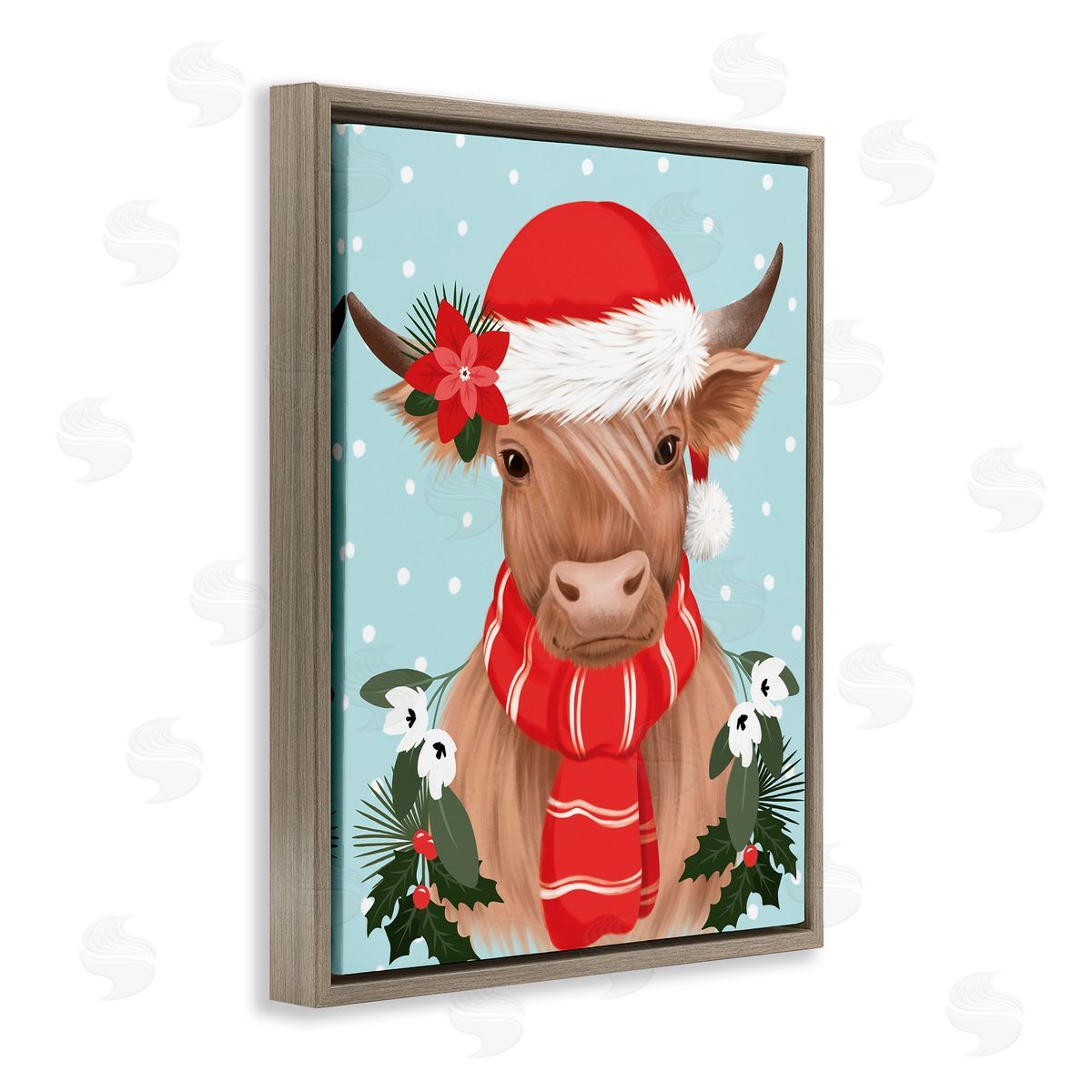 Jo Taylor | Holiday Cattle with Holly Berries