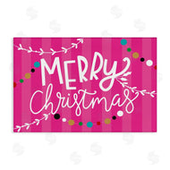 Louise Allen Designs | Merry Christmas over Pink Stripes