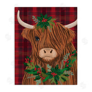 Lisa Perry Whitebutton | Holiday Cattle on Buffalo Plaid