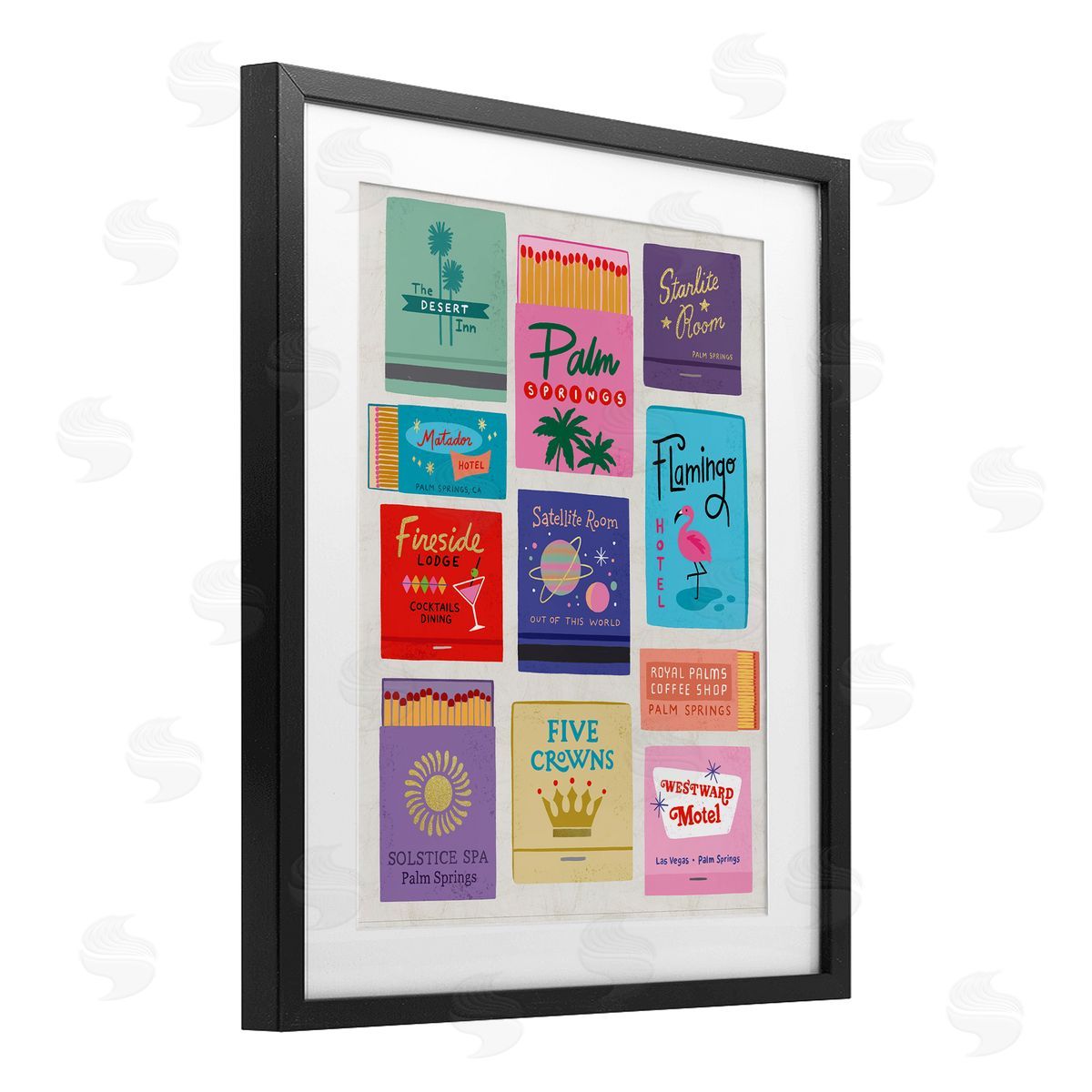 Nina Seven Retro Glam Matchbooks Canvas Wall Art Print