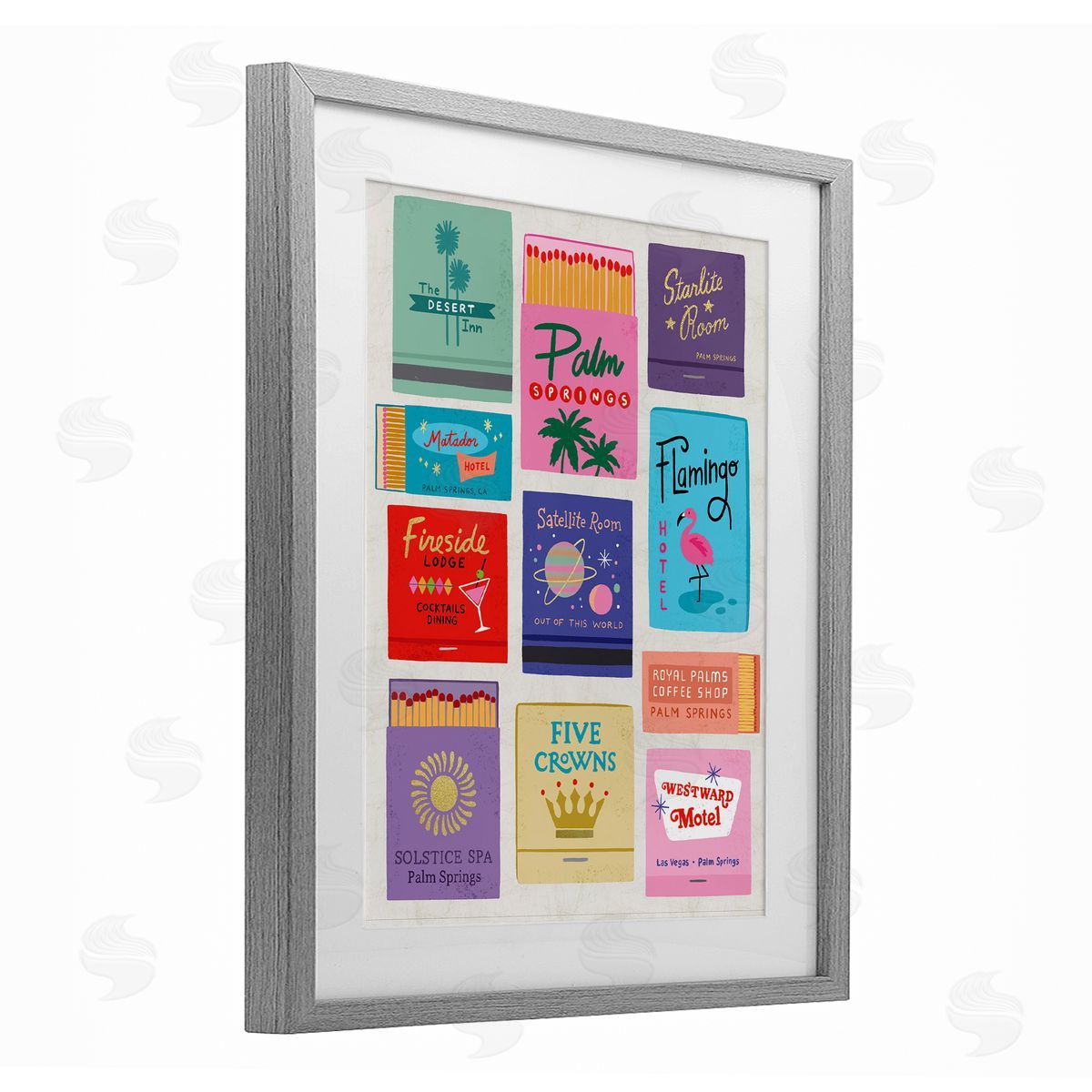 Nina Seven Retro Glam Matchbooks Canvas Wall Art Print