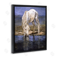 Kathy Winkler  | White Horse at River's Edge