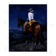 Jack Sorenson | Horse & Cowboy at Night