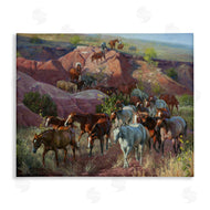 Jack Sorenson | Horse Herd Through Desert Cliffs