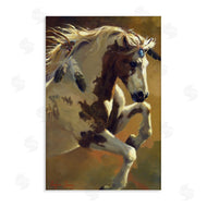 Carolyne Hawley | Rearing Horse with Feather Adornments