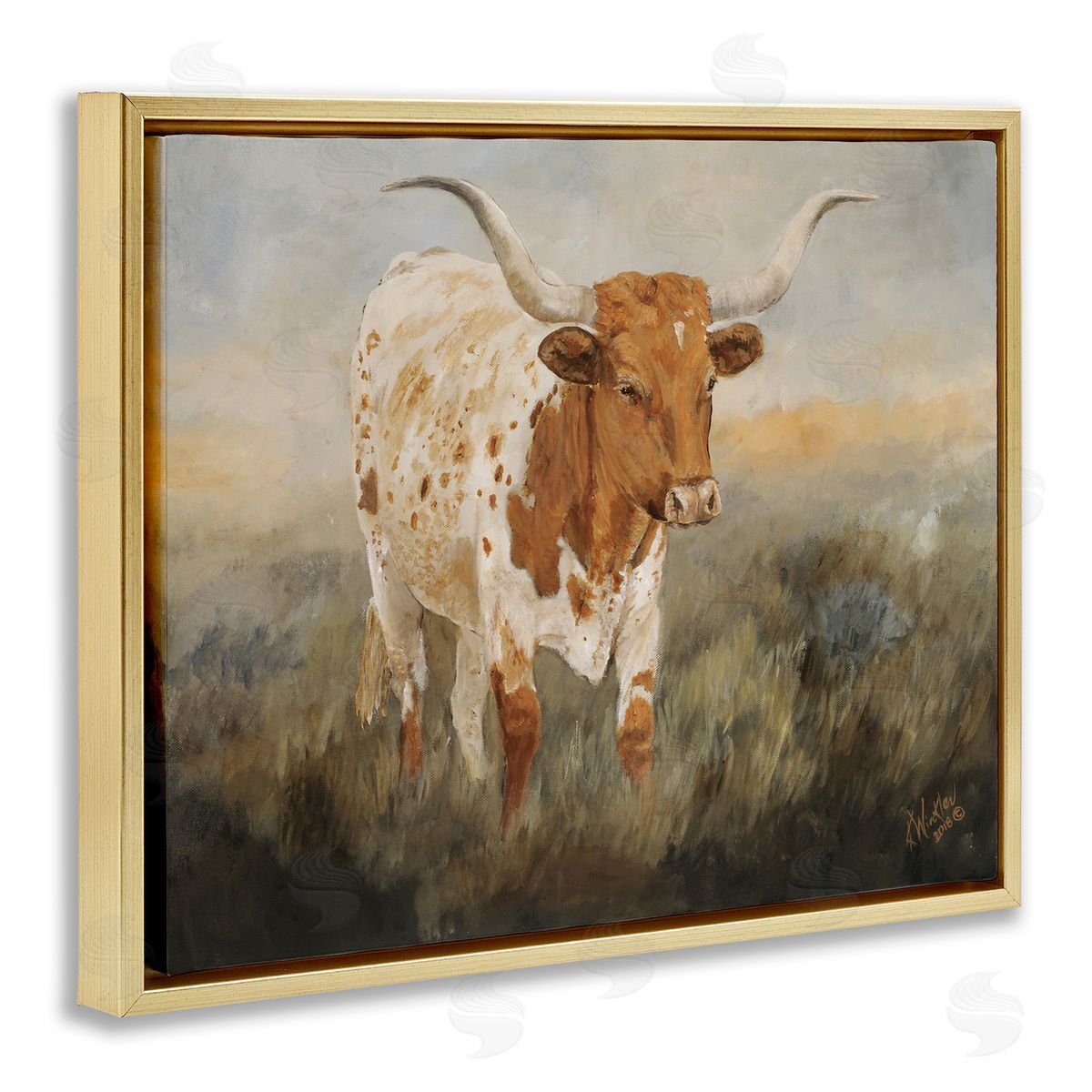 Kathy Winkler  | Spotted Longhorn in Countryside