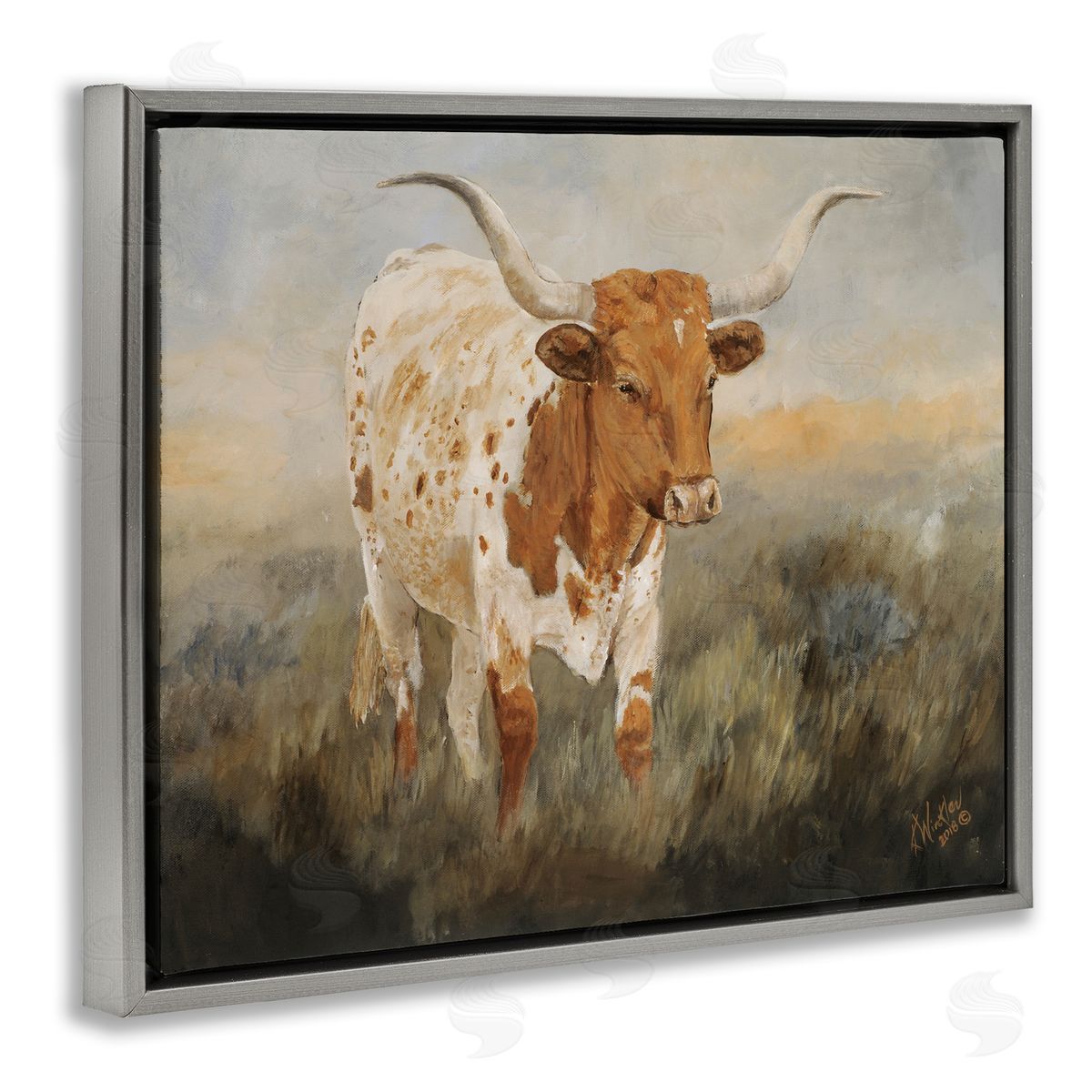 Kathy Winkler  | Spotted Longhorn in Countryside