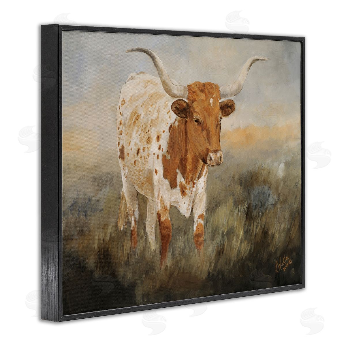Kathy Winkler  | Spotted Longhorn in Countryside