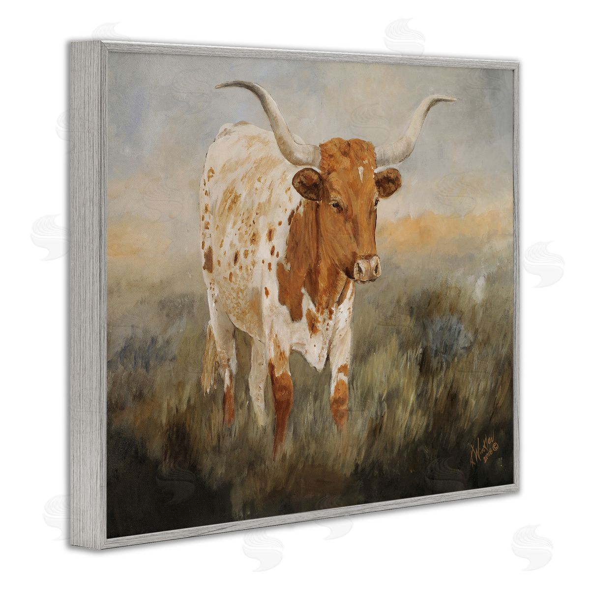 Kathy Winkler  | Spotted Longhorn in Countryside