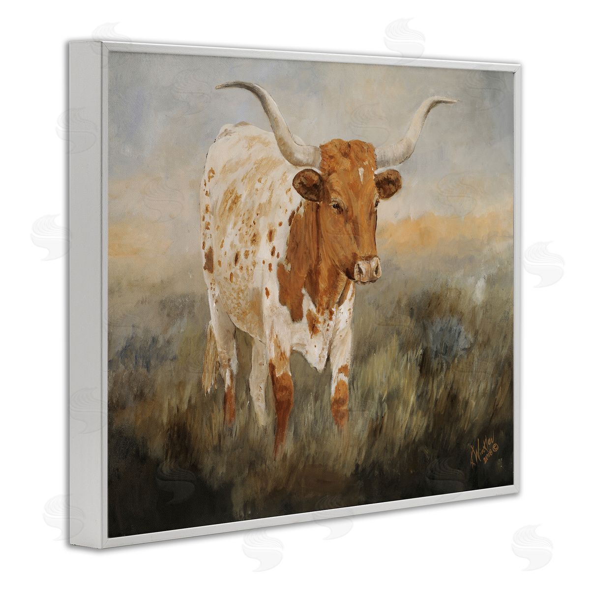 Kathy Winkler  | Spotted Longhorn in Countryside
