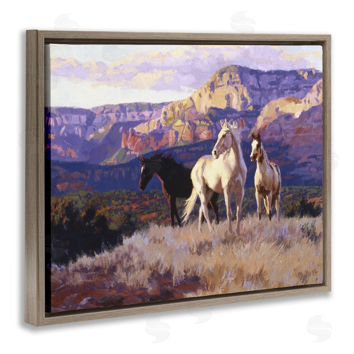 Claire Goldrick | Horses Peering Over Mountainside
