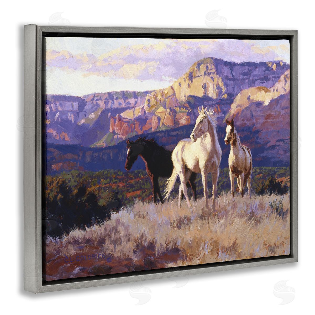 Claire Goldrick | Horses Peering Over Mountainside