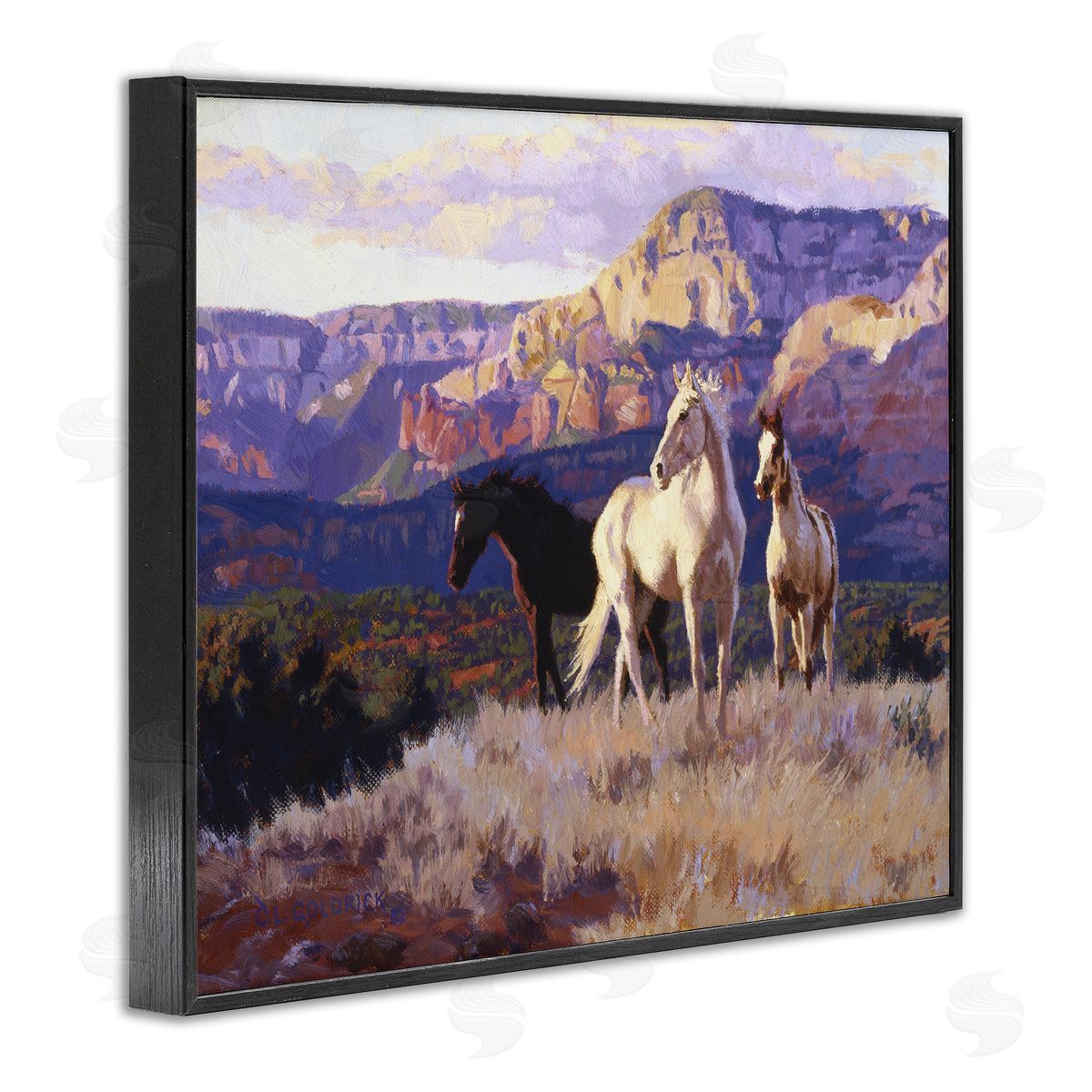 Claire Goldrick | Horses Peering Over Mountainside