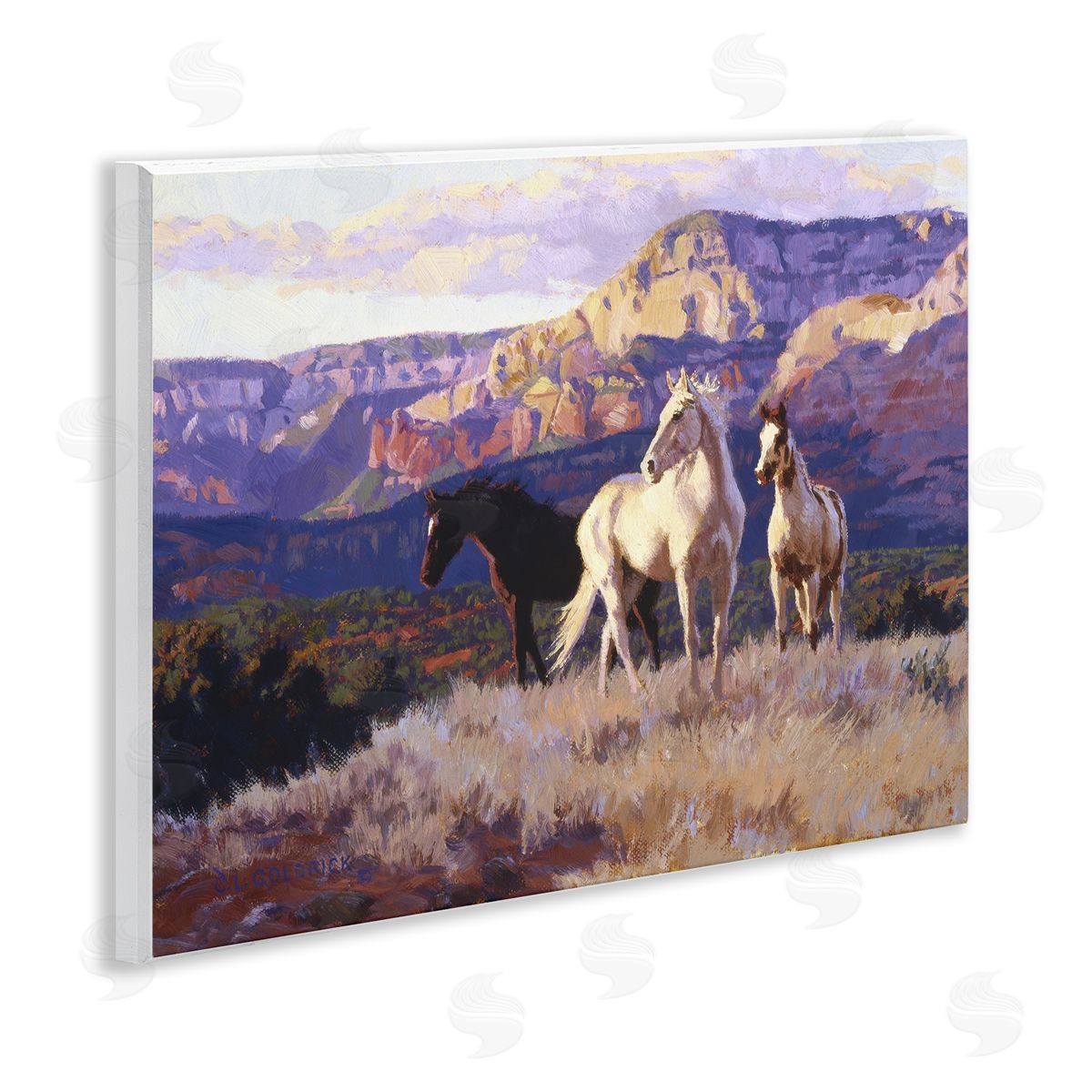 Claire Goldrick | Horses Peering Over Mountainside