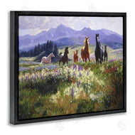 Claire Goldrick | Horses Trotting Through Floral Valley
