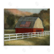 David Swanagin | Tranquil Barn with American Flag