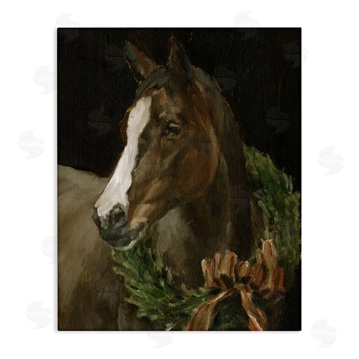 Ethan Harper | Horse with Festive Wreath
