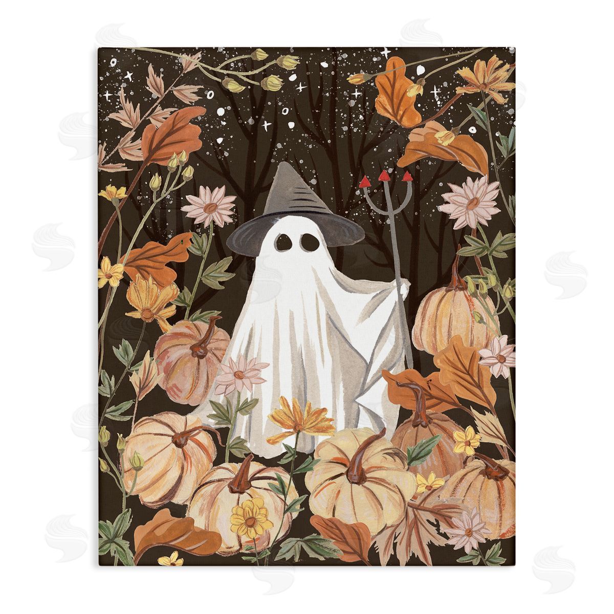 Melissa Wang | Ghost in Floral Pumpkin Patch