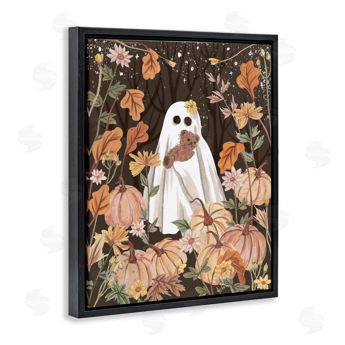 Melissa Wang | Pumpkins & Ghost with Teddy Bear