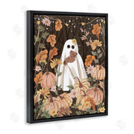Melissa Wang | Pumpkins & Ghost with Teddy Bear