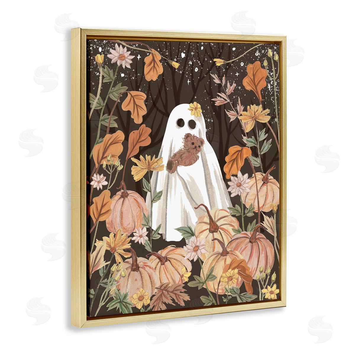 Melissa Wang | Pumpkins & Ghost with Teddy Bear