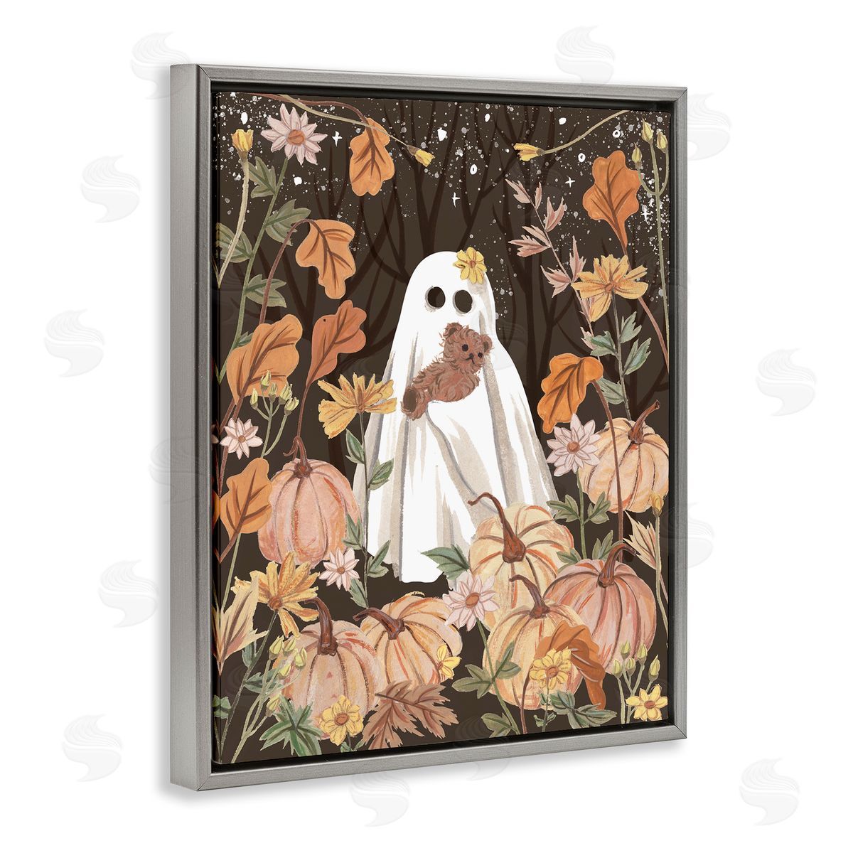 Melissa Wang | Pumpkins & Ghost with Teddy Bear