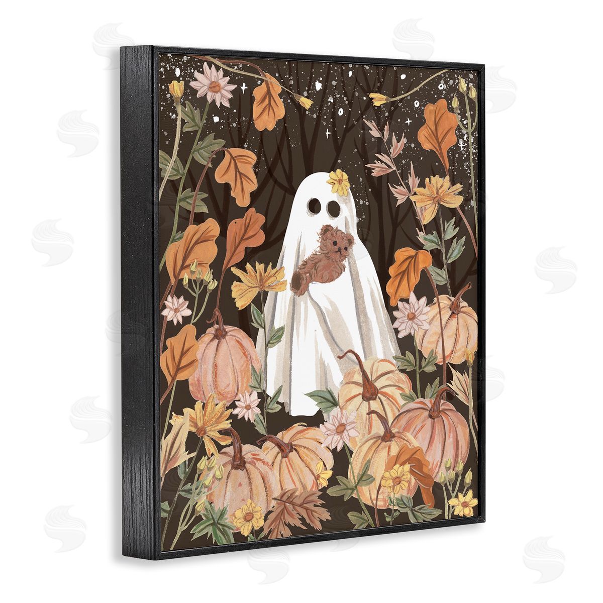 Melissa Wang | Pumpkins & Ghost with Teddy Bear