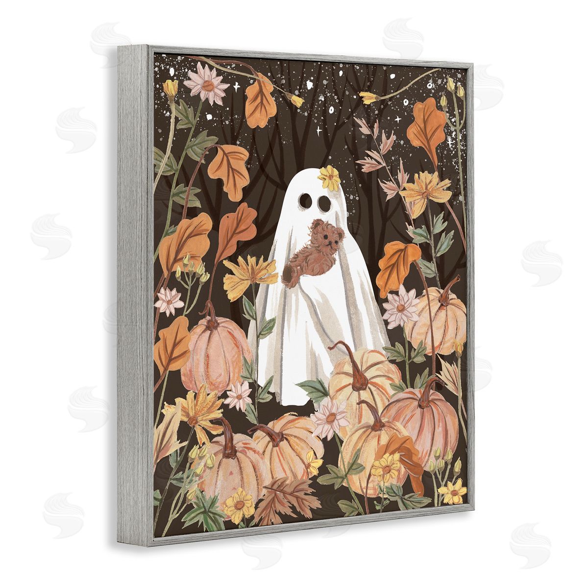 Melissa Wang | Pumpkins & Ghost with Teddy Bear