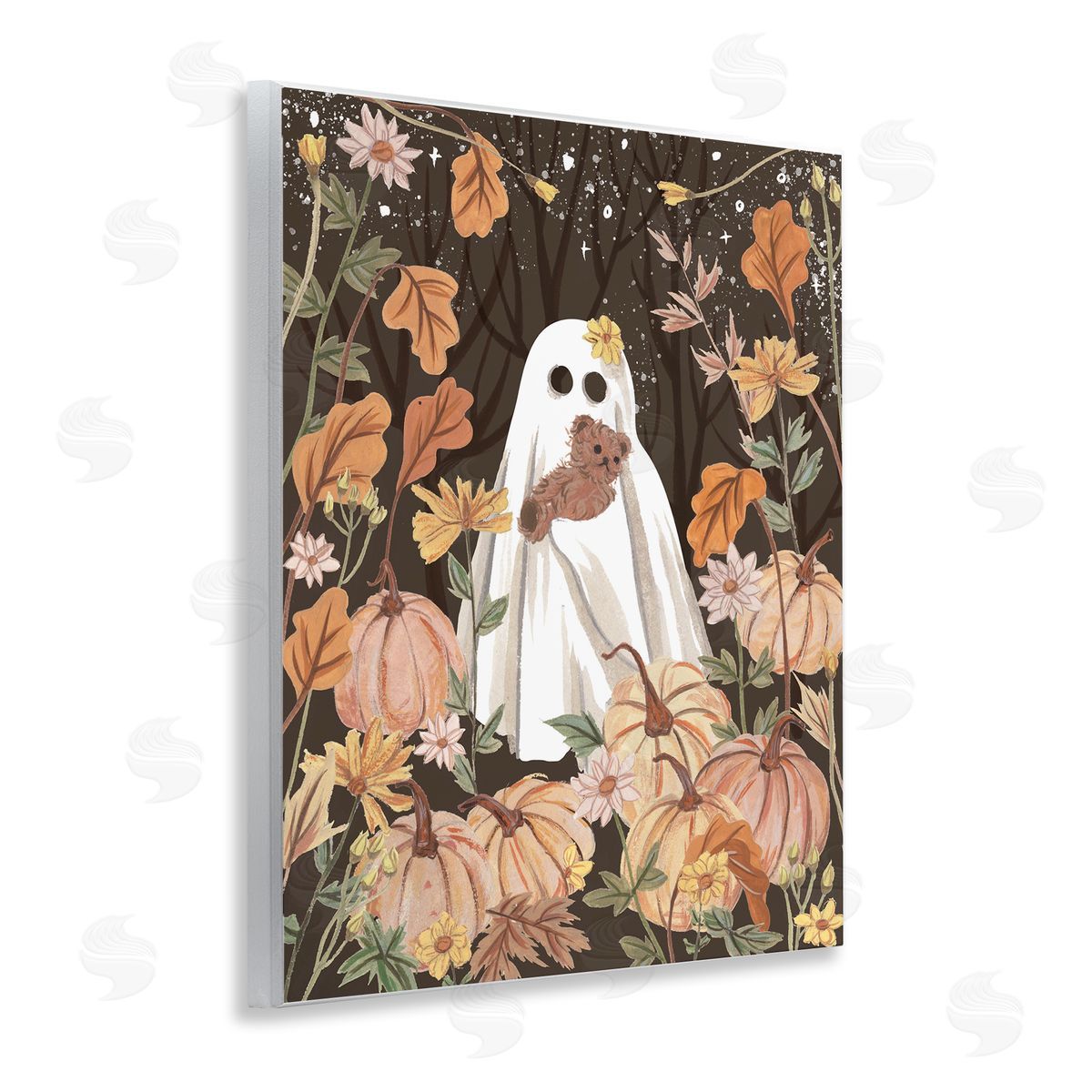 Melissa Wang | Pumpkins & Ghost with Teddy Bear
