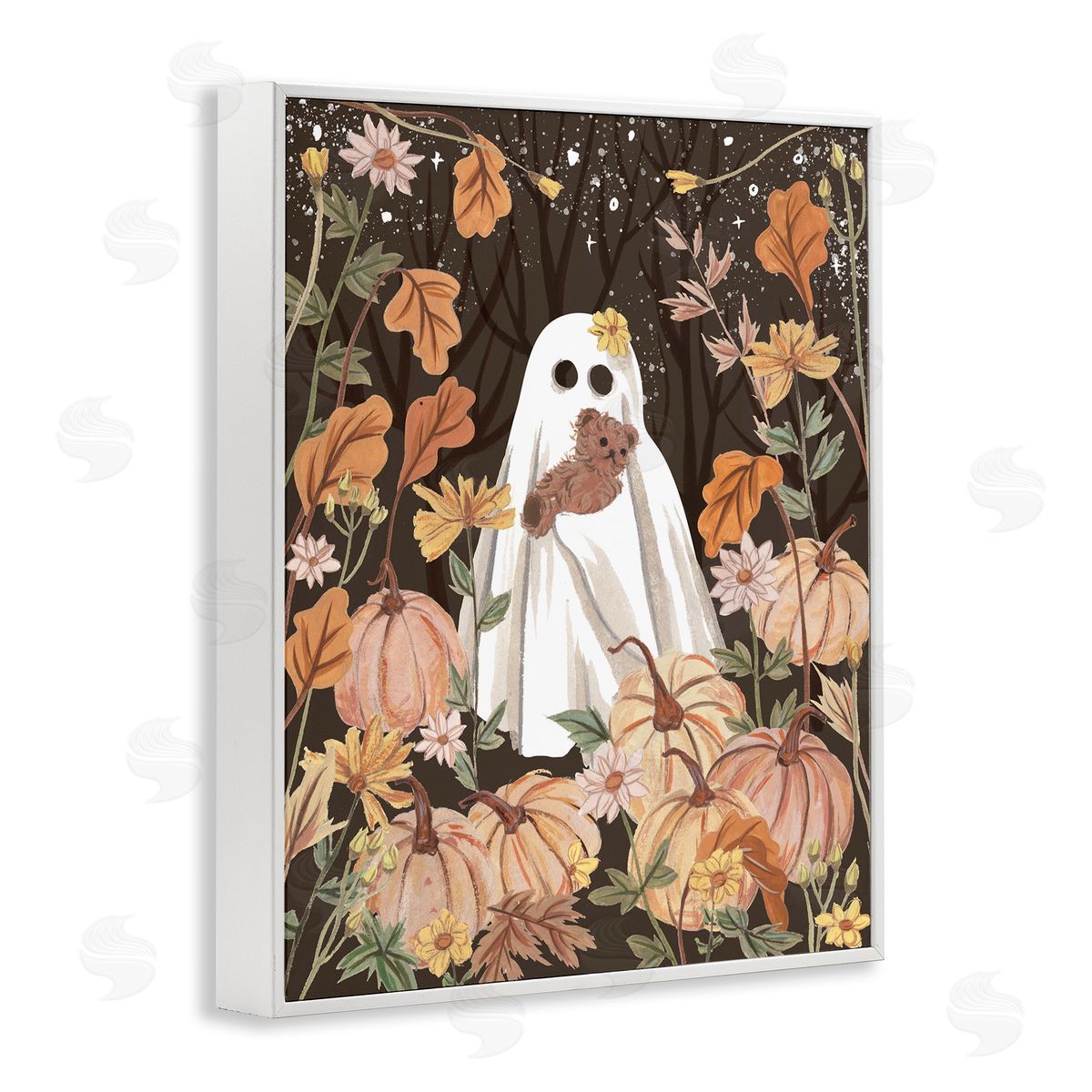 Melissa Wang | Pumpkins & Ghost with Teddy Bear