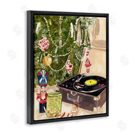 Melissa Wang | Record Player Under Christmas Tree