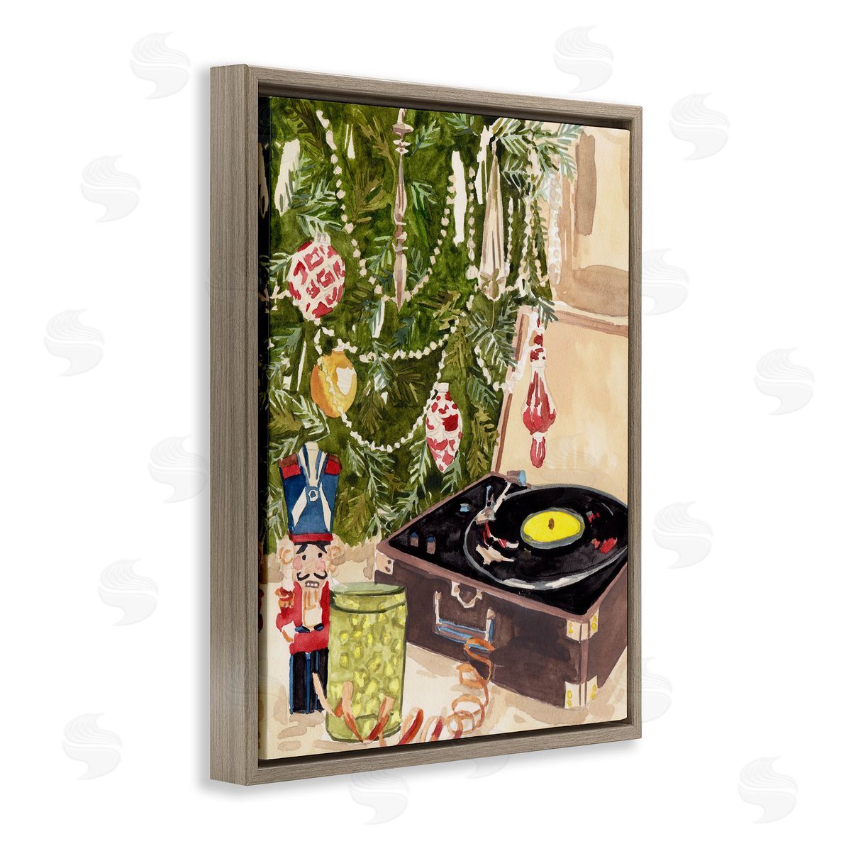 Melissa Wang | Record Player Under Christmas Tree