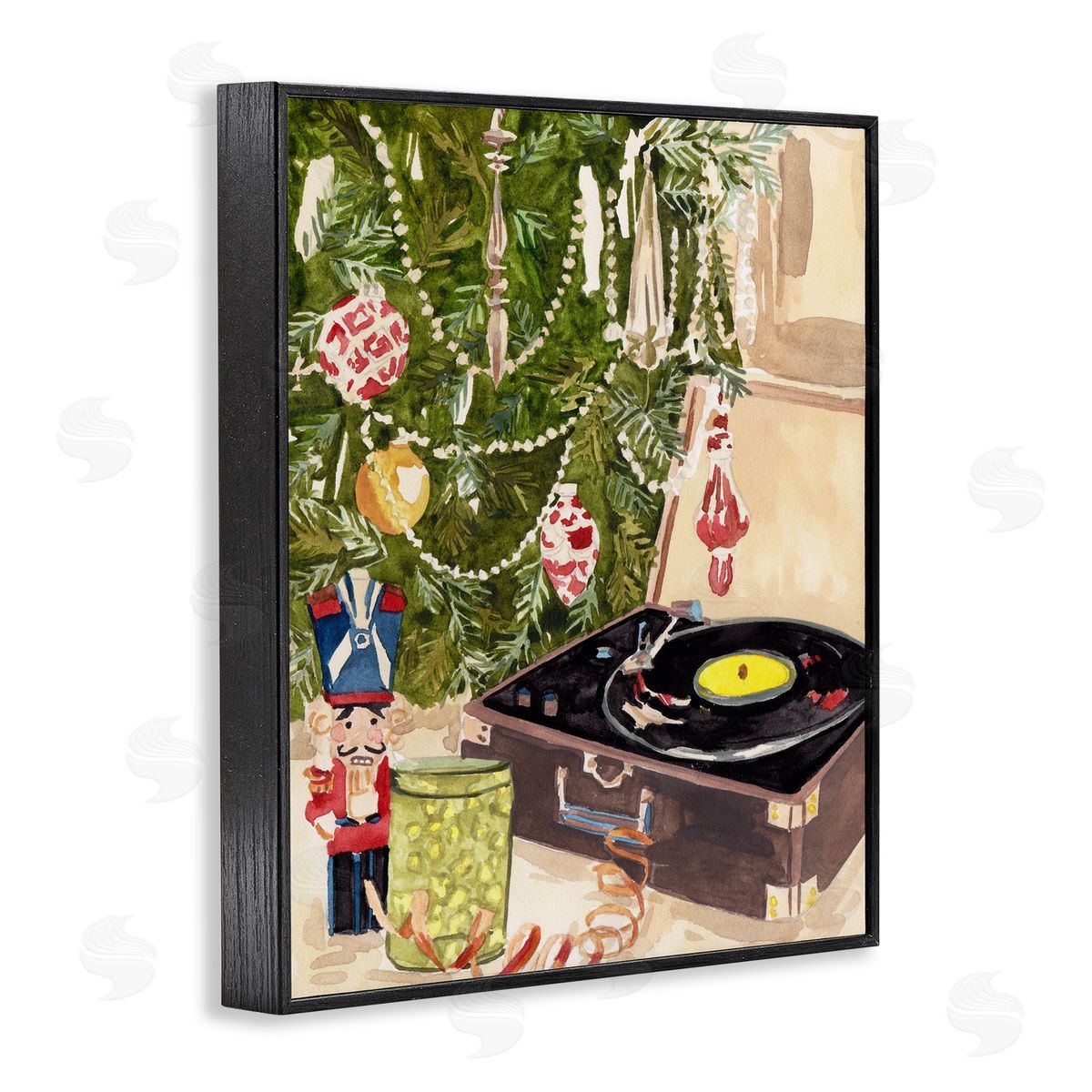 Melissa Wang | Record Player Under Christmas Tree