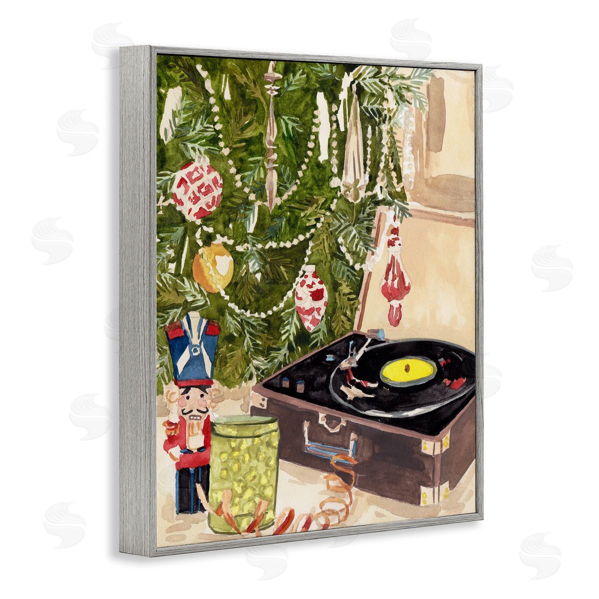 Melissa Wang | Record Player Under Christmas Tree