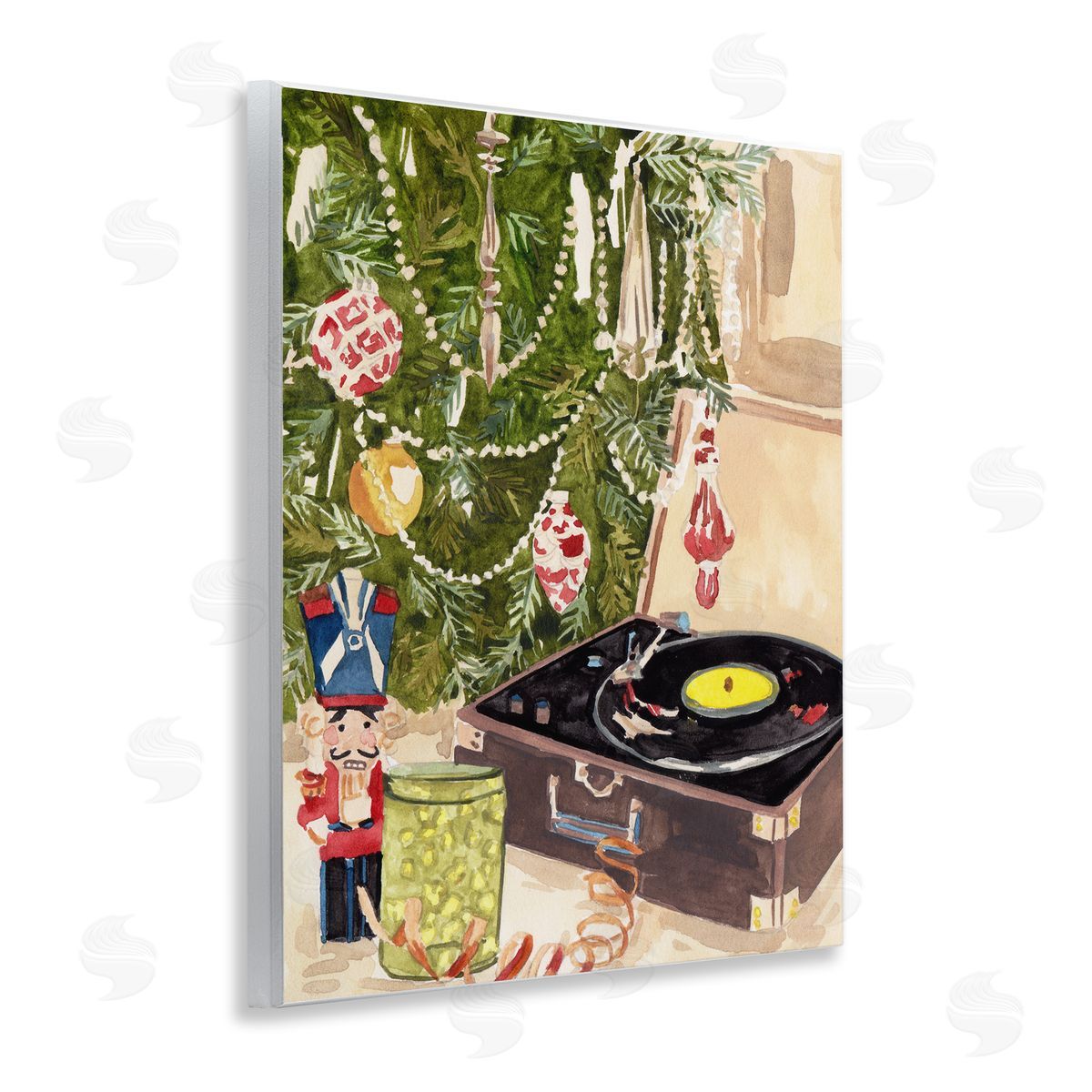 Melissa Wang | Record Player Under Christmas Tree