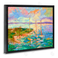 Dorothy Fagan | Vivid Abstract Coast with Boats