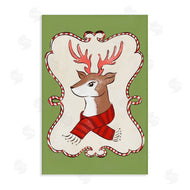 Hannah Moren | Festive Winter Deer in Scarf