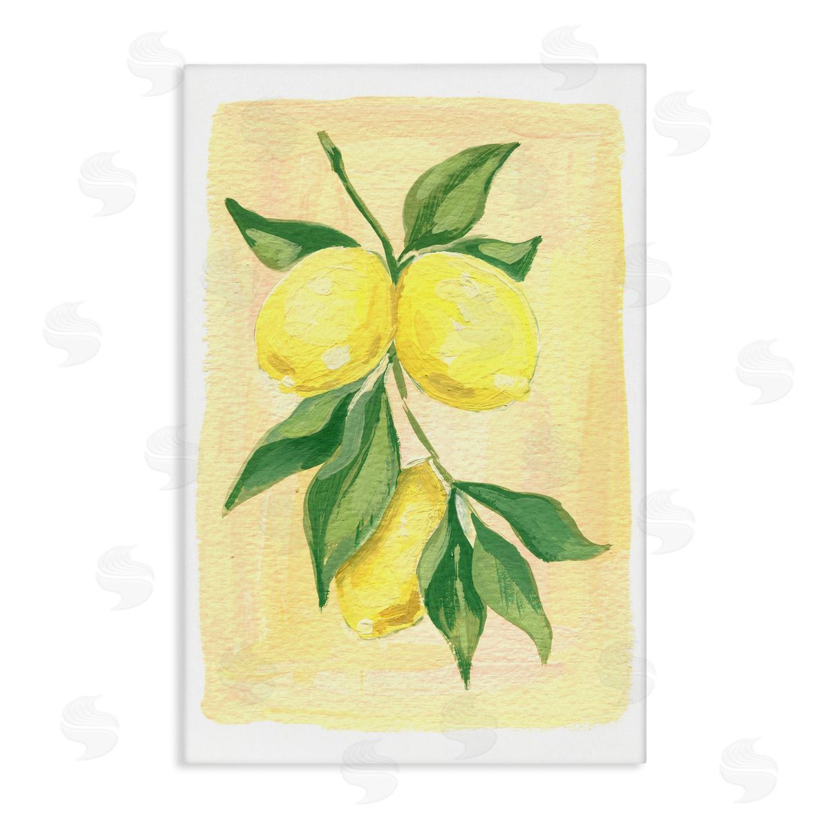 Hanging Lemons Country Charm Canvas Wall Art, Home Decor by Hannah Moren