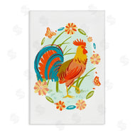 Hannah Moren | Rooster with Butterflies Border