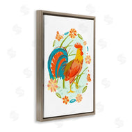 Hannah Moren | Rooster with Butterflies Border