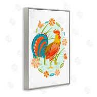Hannah Moren | Rooster with Butterflies Border