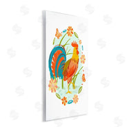Hannah Moren | Rooster with Butterflies Border