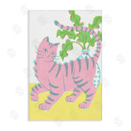 Hannah Moren | Pink Cat & House Plant