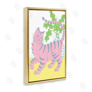 Hannah Moren | Pink Cat & House Plant