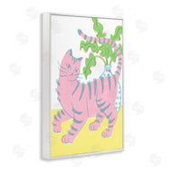 Hannah Moren | Pink Cat & House Plant