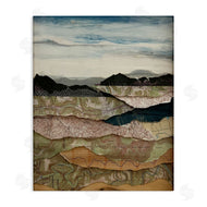 Stacy Gresell | Map Collaged Mountains Landscape