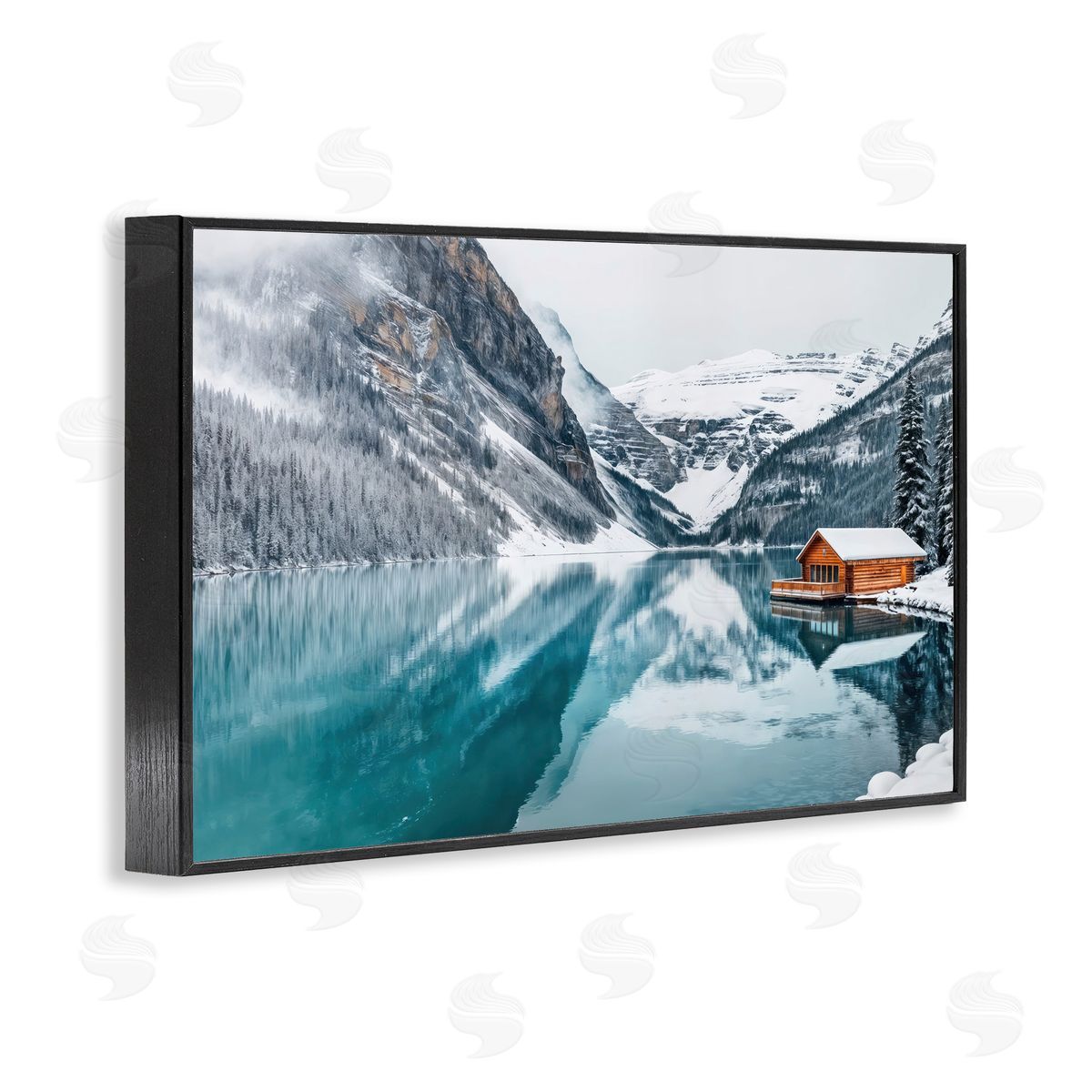 Lazar Studio | Winter Cabin on Icy Lake